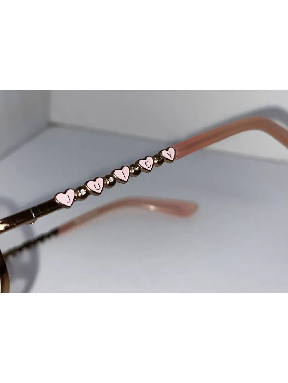 Juicy Couture TOO COOL JMY 44-16-120 Rose Gold Full Rim Eyeglasses Frame Pink
